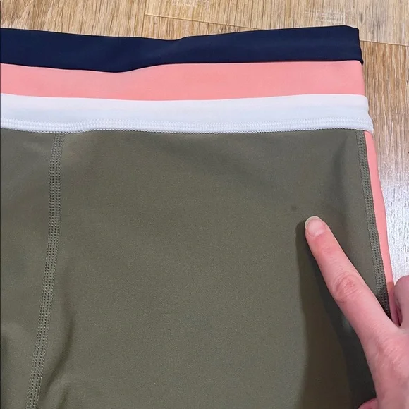 The Upside Papillon High-Rise Striped Leggings Olive Green Women's 10 EUC - Picture 16 of 16